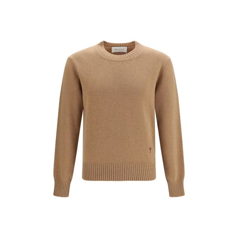 Ami Paris Brown Cashmere Men's Sweatshirt